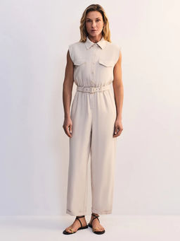 Приталенный комбинезон из вискозы / Zarina  фото 3