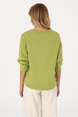 Kad_n F_st_k Ye_ili Bisiklet Yaka Basic Sweatsh_rt