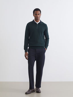 Dik Yaka Erkek Triko Kazak