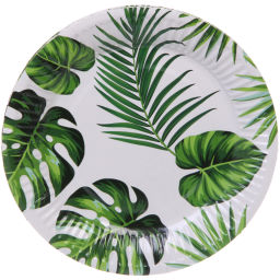 Цена за 6 шт. Тарелка бумажная 18 см в наборе 10 шт "Тропики"