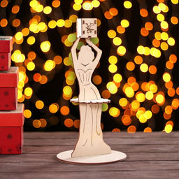 Салфетница деревянная Вечерний наряд, с подставкой под зубочистки, 251313 см - Доляна фото 2