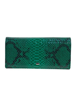 Женский кошелёк из натуральной кожи, цвет зеленый