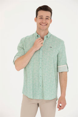 U. S. Polo Assn Мужская мятная рубашка с длинным рукавом - U.s. polo assn фото 9