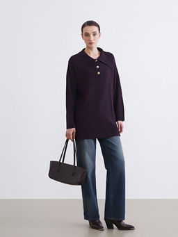 Polo Yaka Kad?n Triko Kazak