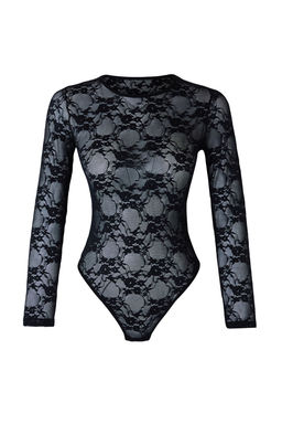 Siyah Dantel Ajurlu/Delikli Kaps?z C?tc?tl? Orme Body THMAW25BD00001