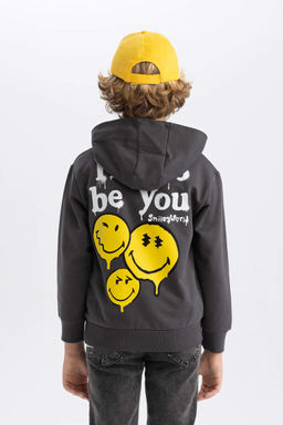 Толстовка с капюшоном SmileyWorld для мальчиков - Defacto фото 6