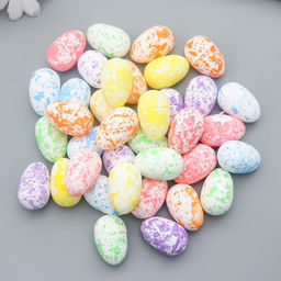 Цена за 2 шт. Декор пасхальный "Яйцо - блеск в пятнах" набор 36 шт 3х2х2 см