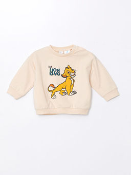 Bisiklet Yaka Aslan Kral Bask?l? Erkek Bebek Sweatshirt ve Pantolon 2li Tak?m - Waikiki фото 2