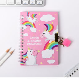 Анкета на замочке, в твердой обложке А6, 40 листов Для самых волшебных