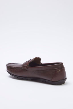 Trendyolmilla Shoes Kahverengi Hakiki Deri Kare Burun Erkek Loafer Ayakkab? TAKSS25LA00012  фото 7