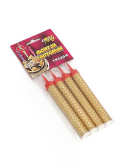 Цена за 2 шт. Свечи фонтаны в торт «Золото», 4 шт., 12 см, горение 40 сек