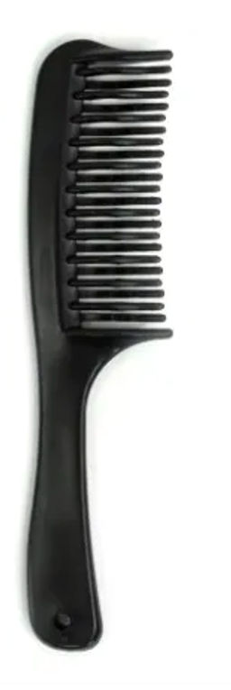 Расческа "FLORANS" Чёрная малая с двойными зубчиками 16см, OPP, F-2312