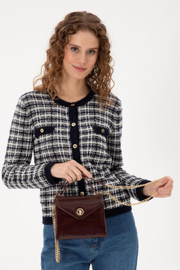 Женская бордово-красная сумка из лакированной кожи