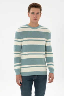 Erkek Regular Fit Bisiklet Yaka Mint Kazak - U.s. polo assn фото 3