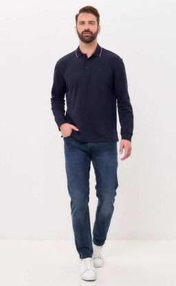 Поло д/р F421-07-702 d.blue - Fine joyce фото 2