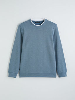 Bisiklet Yaka Erkek Sweatshirt