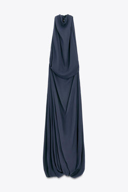 LIMITED EDITION HALTER VOLUME HEM LONG DRESS - Zara фото 4