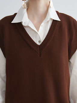 V Yaka Kad?n Triko S?veter