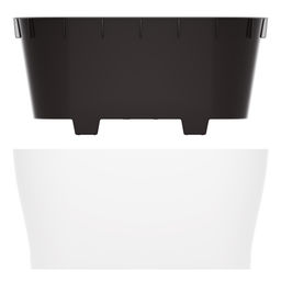 Горшок цветочный "Лея" 4л овальный двойной (с автополивом) (белый) М8559