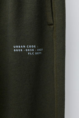 PANTAL?N FELPA JOGGER GARMENT DYE / Verde - Zara фото 5