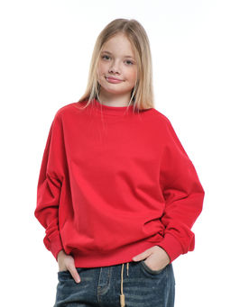 Свитшот базовый однотонный 22-7664 красный - Mini maxi фото 4