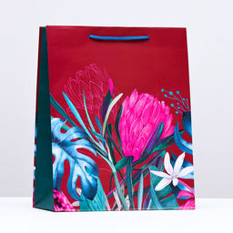Пакет подарочный Красивые бутоны, 26 х 32 х 12 см