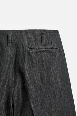 COTTON/LINEN WIDE-LEG JEANS - Zara фото 9