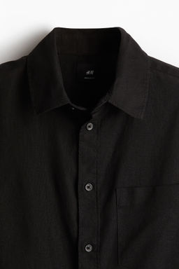 Camisa en mezcla de lino Regular Fit - H&m фото 10