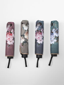 Зонт механический Флора, эпонж, 4 сложения, 8 спиц, R=48/55 см, d=96 см, МИКС