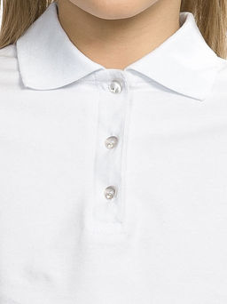 PELICAN, джемпер (модель футболка) для девочек, Белый фото 3