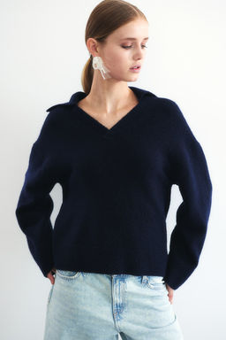 Jersey de punto fino con cuello - H&m фото 2