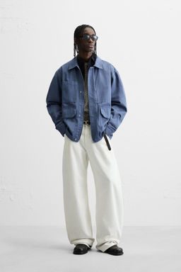 WASHED OVERSHIRT WITH POCKETS