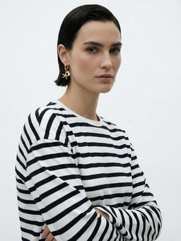 Серьги жемчуг "Ракушка со звездой", цвет белый в золоте