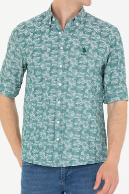 U. S. Polo Assn Мужская рубашка цвета хаки с длинным рукавом - U.s. polo assn фото 6