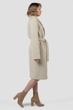 01-12120 Пальто женское демисезонное (пояс) - El podio фото 4