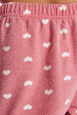 Trendyolmilla Lila 3lu Kalpli Uyku Bantl? Polar K?sl?k Orme Pijama Tak?m? THMAW21PT0666 фото 15