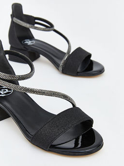 Ta?l? K?z ?ocuk Topuklu Ayakkab?