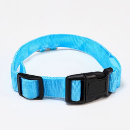 Ошейник с подсветкой, зарядка от USB, размер XL, ОШ 42-56 см, 3 режима, голубой - Пижон фото 2