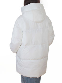 8362 WHITE Куртка зимняя женская оверсайз (200 гр. холлофайбер)