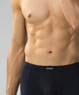 ATLANTIC 3MH-200 Трусы шорты Check - набор 3 шт. темно-синий + бургунди + голубой  фото 4