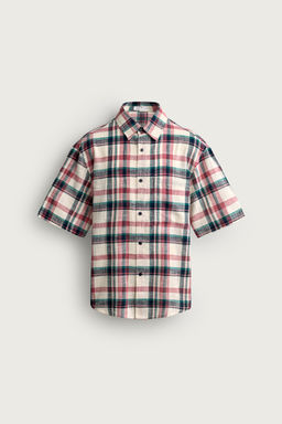 CAMISA RELAXED FIT ESTRUCTURA CUADROS / Multicolor - Zara фото 7