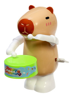 Заводная игрушка "Капибара с барабаном"