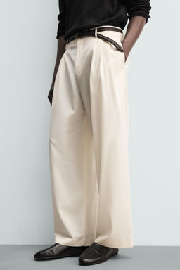 PLEATED WOOL BLEND TROUSERS - Zara фото 14