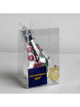 Ёлочный шар Ягоды, 5 LED, от батареек, свечение белое - Luazon lighting фото 12