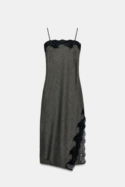 ZW COLLECTION LIMITED EDITION LACE WOOL DRESS - Zara фото 7