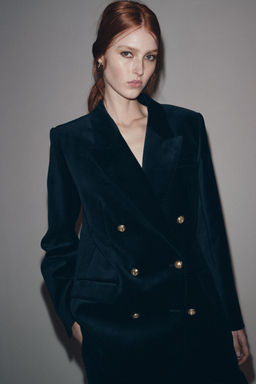 ZW COLLECTION LIMITED EDITION VELVET BLAZER - Zara фото 2