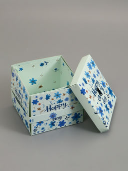 Коробка подарочная "Бабочки, Счастья" 14.5×14.5×12.7 см