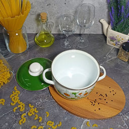 Кастрюля сф. 2 л. белосн. Ромашки лето 6RC161M - Стальэмаль фото 5