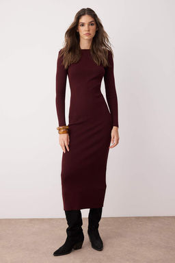 TRENDYOLMILLA Siyah Duz Maxi Triko Premium Iplik/Ozel Iplik Elbise TWOAW25EL00052 фото 13