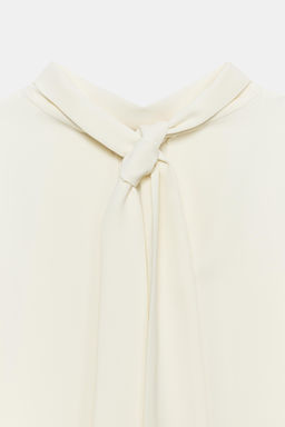 VESTIDO MIDI FLUIDO ZW COLLECTION / Beige claro - Zara фото 7
